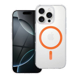 Drop Glue Colorful Ring Mag Pomarańczowy Etui do SAMSUNG S25 ULTRA Transparentny