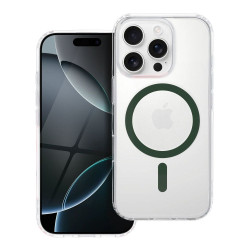 Drop Glue Colorful Ring Mag Ciemno zielony Etui do SAMSUNG S25 ULTRA Transparentny