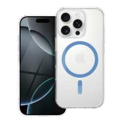 Drop Glue Colorful Ring Mag Jasno Niebieski Etui do SAMSUNG S25 ULTRA Transparentny