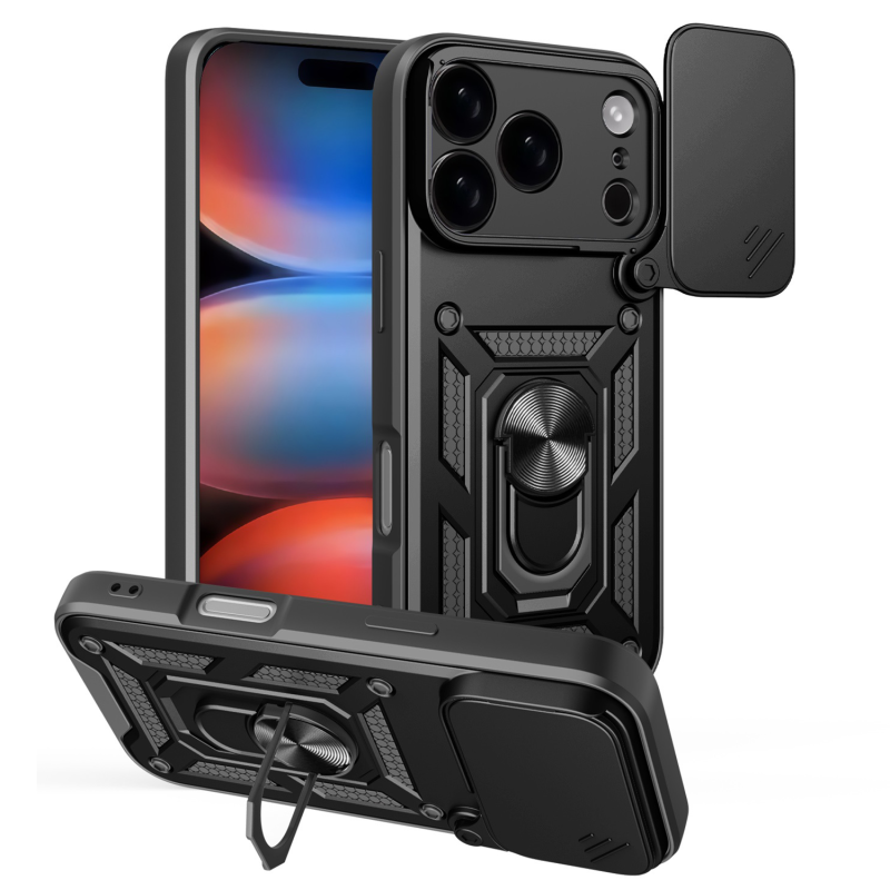 Defender Slide Etui do Apple iPhone 17 Pro 6,3" czarne