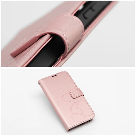 MEZZO Book Etui do SAMSUNG S25 Edge teddy bear złoty róż